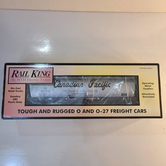 Rail King Electric Trains Canadian Pacific 4 Bay Hopper Car 30-7558 0 Scale - Picture 2 of 7